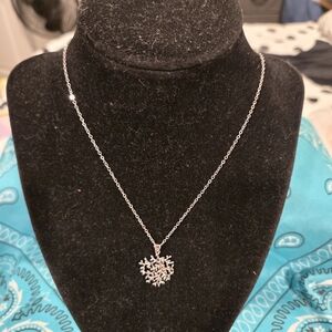*Fragrant Jewels*  Silver Falling Leaves Pendant Necklace